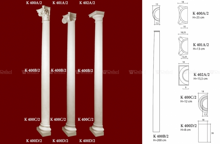 Kolumny, półkolumny k400/2 