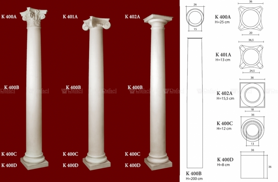 Kolumny, półkolumny k400 