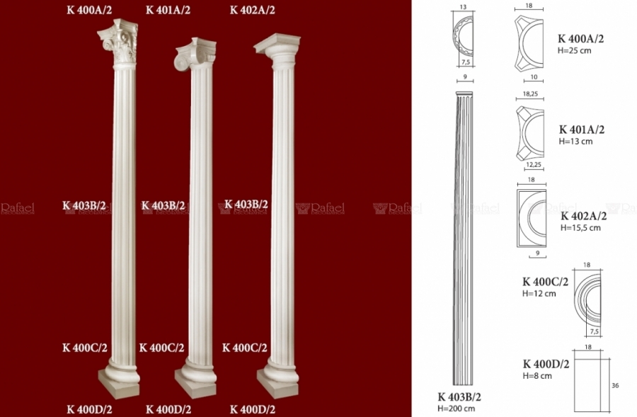 Kolumny, półkolumny k403/2 